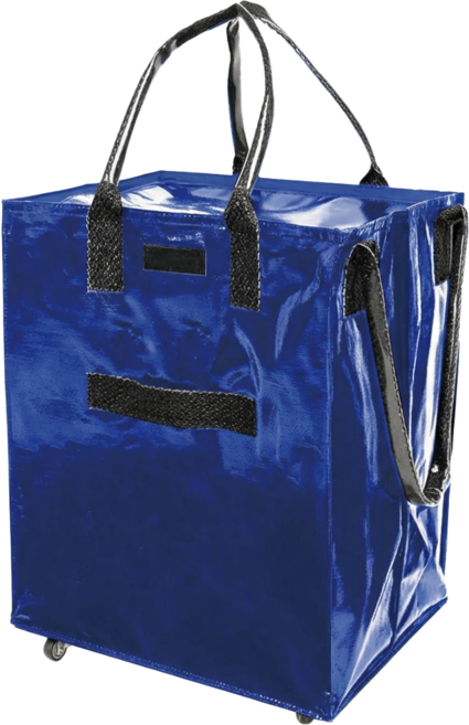 bebehome 防潑水摺疊編織收納推車, 藍色, 1個