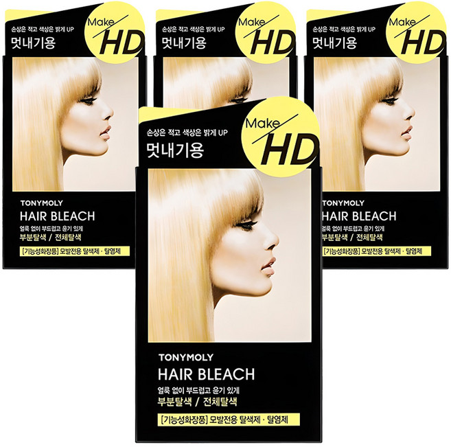 토니모리 메이크 에이치디 헤어블리치 탈색제, 4개