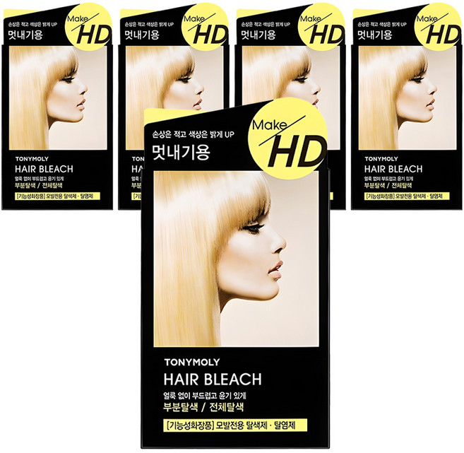 토니모리 메이크 에이치디 헤어 블리치 탈색제, 5개