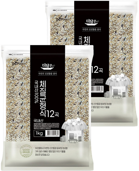 더담은 100% 국산 체질균형식 12곡, 1kg, 2개