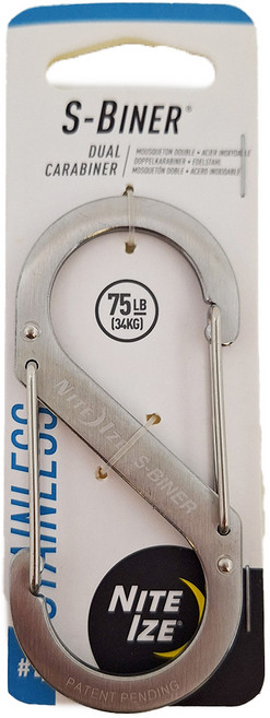 NITE IZE #4不銹鋼8字扣 SB4-03-11 36g, 銀色, 1個