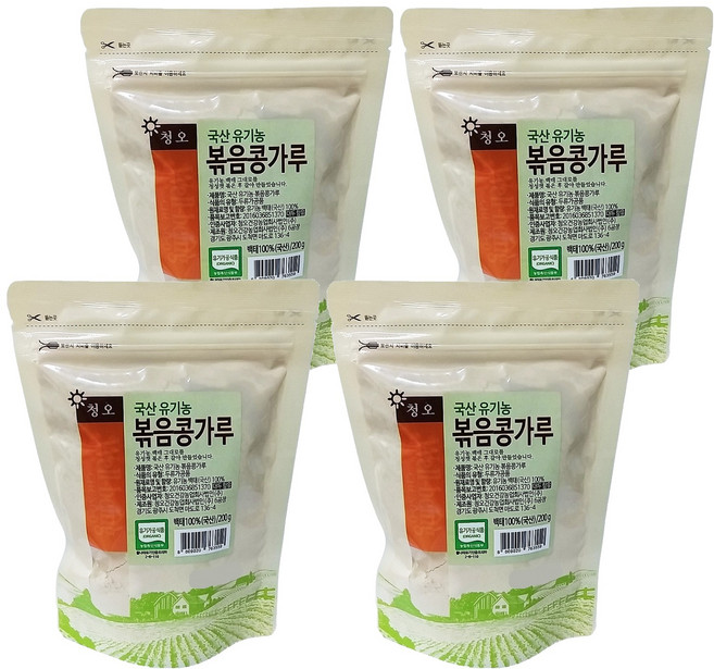 청오건강 국산 볶음 콩가루, 4개, 200g