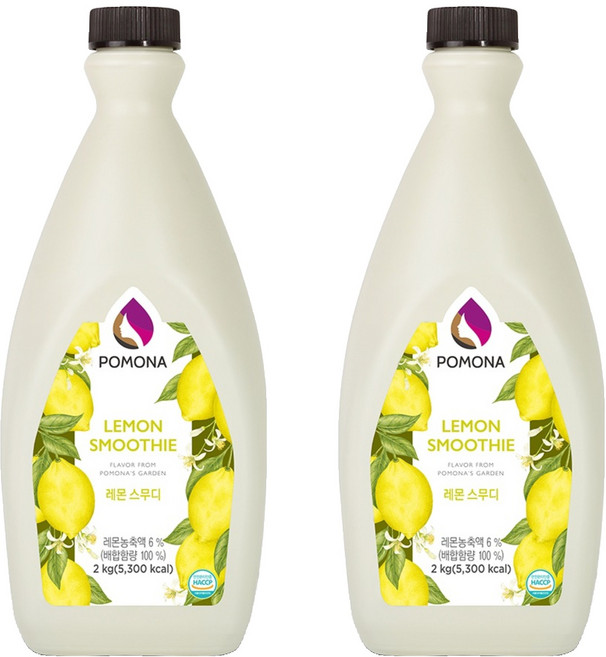 포모나 스무디 시럽 레몬, 2kg, 2개
