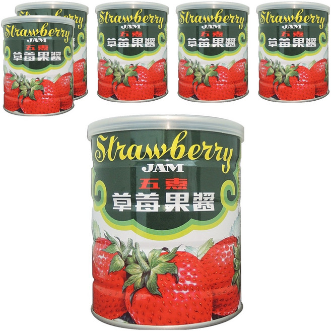 五惠 草莓果醬, 900g, 6罐