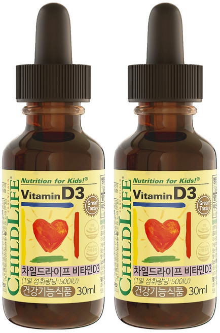 차일드라이프 비타민 D3 베리맛, 30ml, 2개