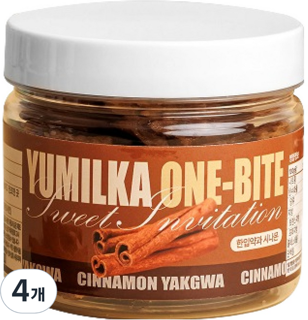 유밀가 미니 한입약과 시나몬, 4개, 130g