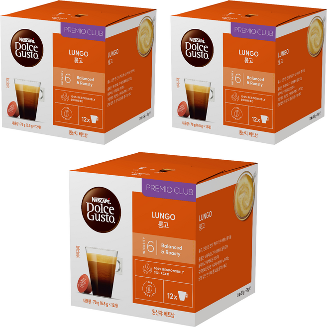 돌체구스토 네스카페 룽고, 12개입, 3개
