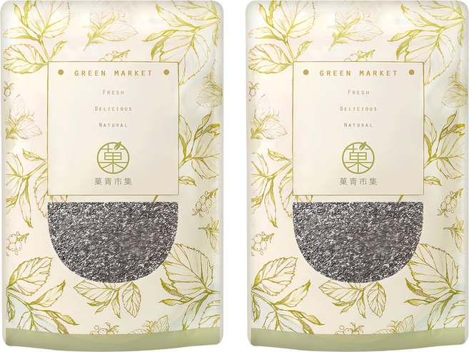 Green Market 菓青市集 輕纖奇亞籽, 2包, 500g
