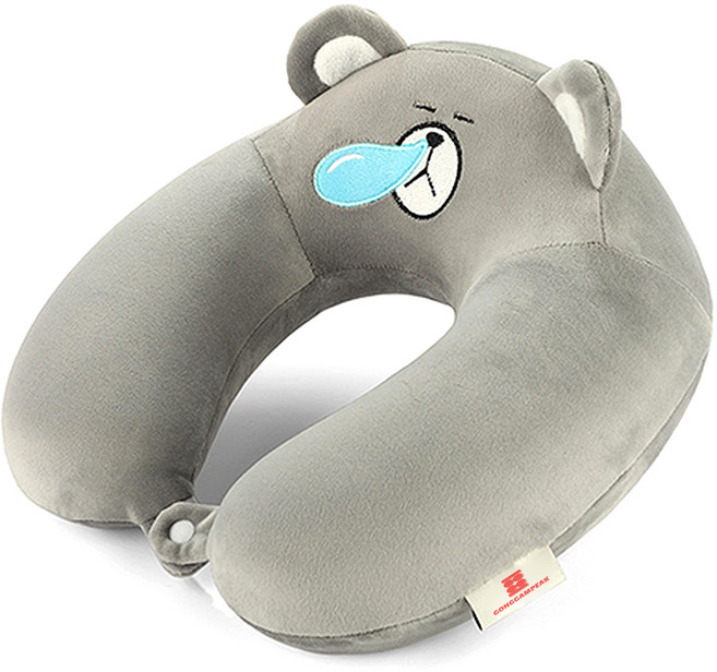 공감피크 경추 U자형 목쿠션, 그레이 곰
