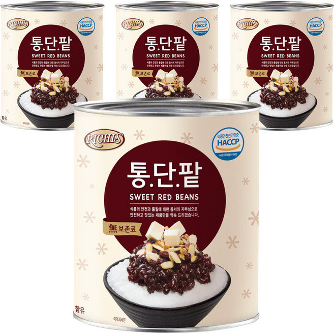 리치스 통단팥, 3kg, 4개