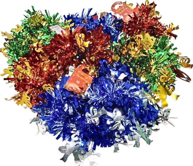 6吋雙色蝴蝶結金蔥條組, 雙色, 1組