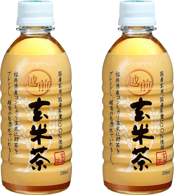HiPEACE 越前玄米茶 無糖, 330ml, 2個