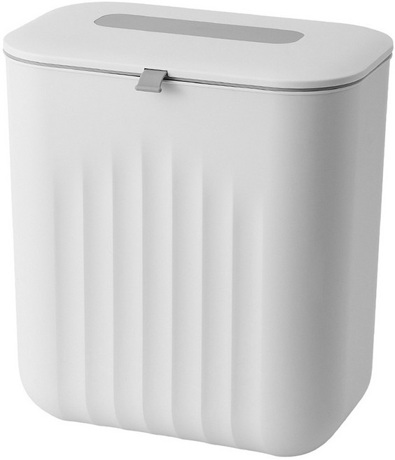 i LIFE 廚房浴室壁掛垃圾桶 11L, 簡約白