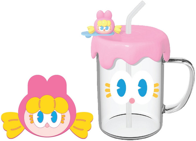 LocknLock 樂扣樂扣 卡通玻璃杯 LLG974PIK, 500ml, 1個