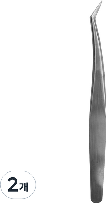 러비쉬 스테인리스 엣지 핀셋 V형, 2개, 실버