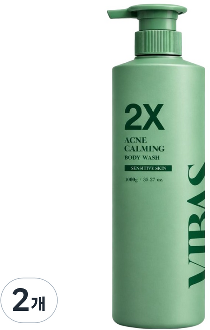 VIBAS 2X舒膚弱酸性沐浴乳, 2瓶, 1kg