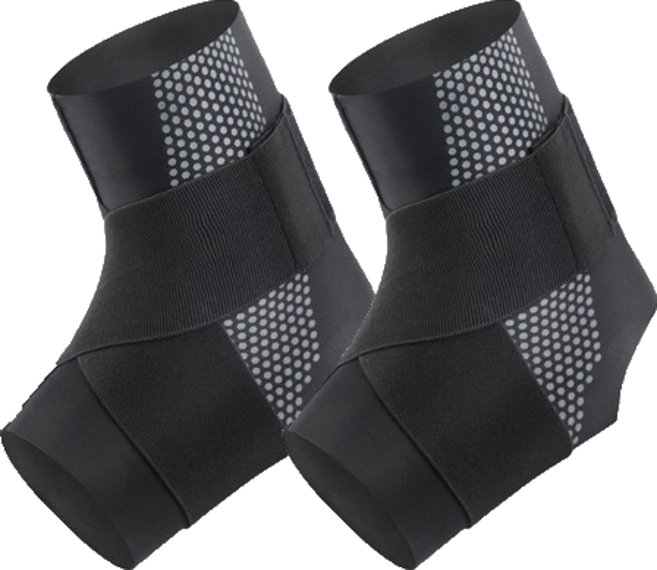 로앳로 고탄력 발목보호대, 블랙, 2개
