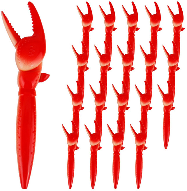 인디케이 갓잡은 랍스타 집게 볼펜, 빨강, 20개