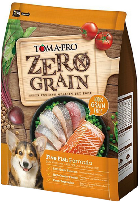 TOMA-PRO 優格 全齡犬 零穀 乾飼料, 6.8kg, 1袋, 5種魚