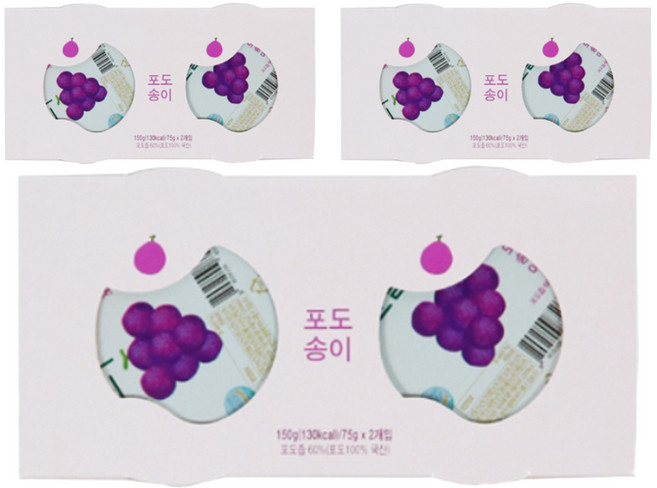 에코맘의산골이유식 유아용 산골푸딩 2p, 포도송이, 150g, 3세트