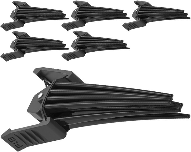 포뷰트 헤어 볼륨 핀처 앞머리 고정 집게핀 미용소품, 블랙, 6개