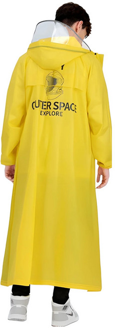 理享家 前開式機車雨衣 加大款, 黃色
