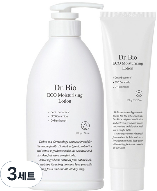 Dr.Bio Eco 臉部&身體乳液企劃套組, 3套, 500g