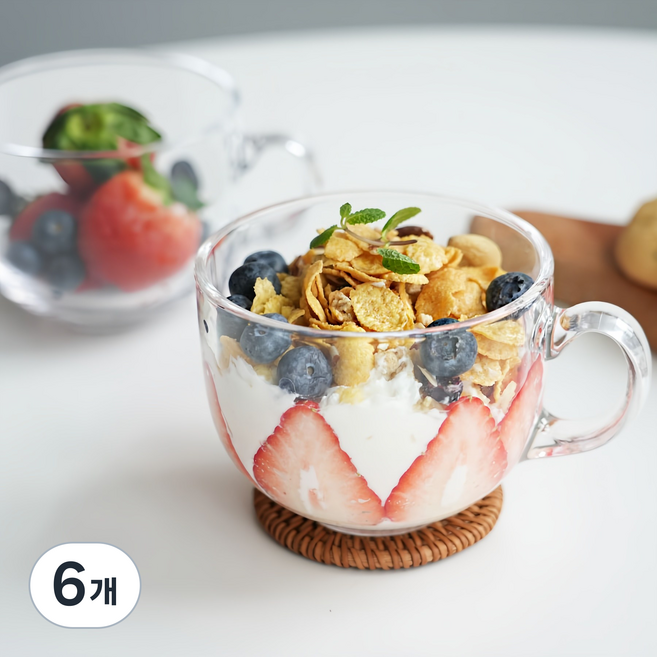 진글라스 무지 글라스 스프머그, 6개