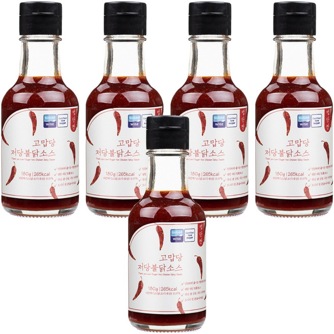 고맙당 저당 불닭 소스, 180g, 5개