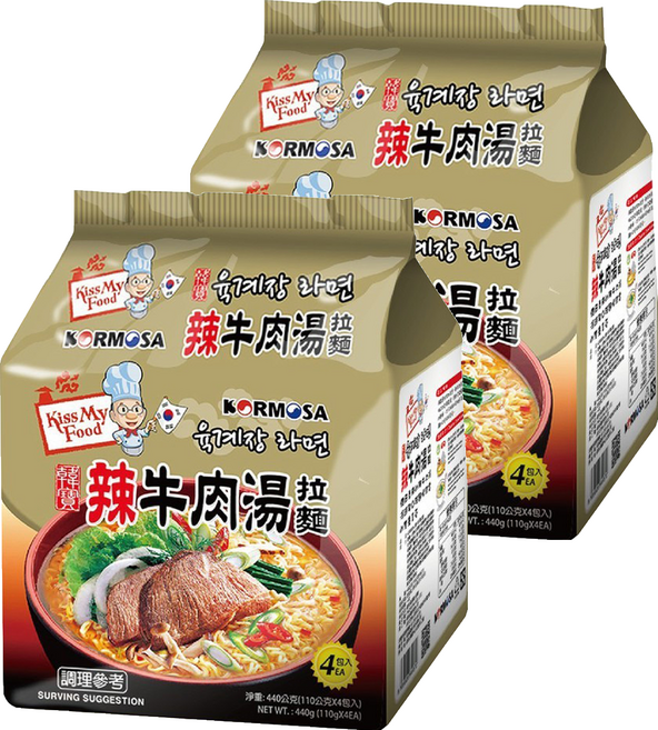 KORMOSA 韓寶 辣牛肉湯拉麵 110g, 8包