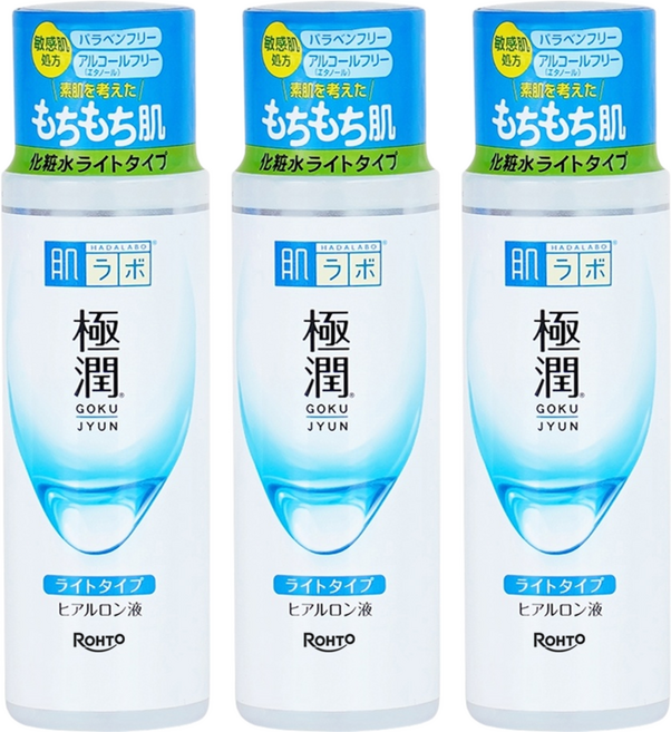 HADALABO 肌研 極潤 保濕化妝水 清爽型, 170ml, 3瓶