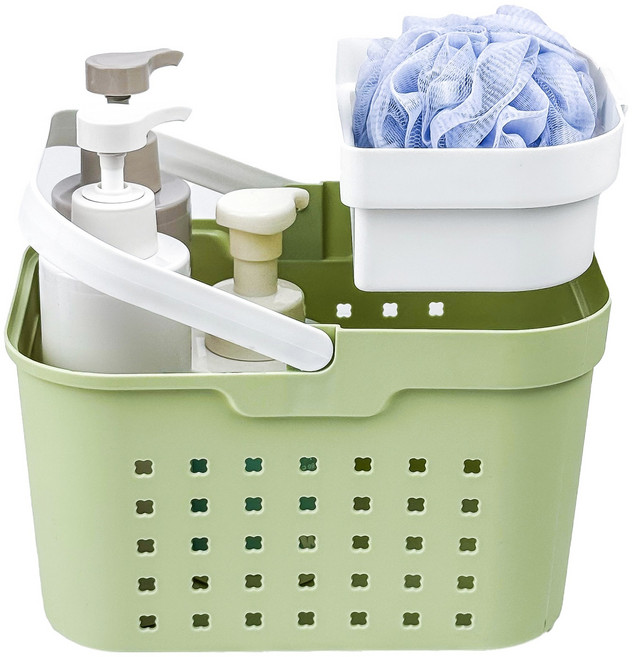 메종드아야 2단 물빠짐 목욕바구니, 그린