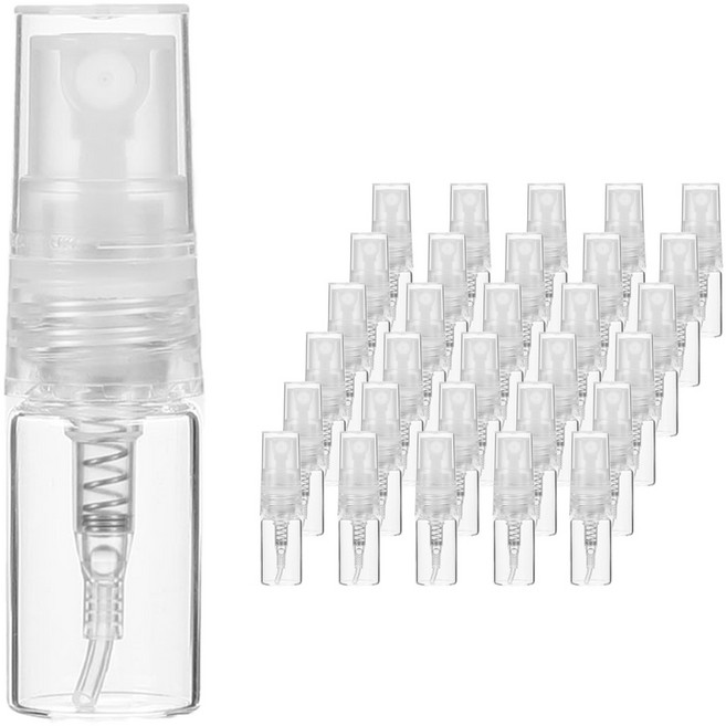 PP캡 스프레이 용기 2ml, 35개, 투명(용기) + 투명(캡)