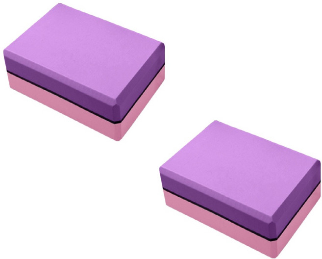 사비나 EVA 투컬러 요가블럭, 핑크, 2개