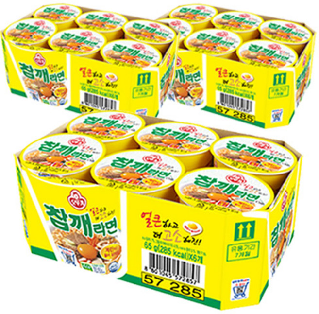 오뚜기 참깨라면 컵 65g, 18개