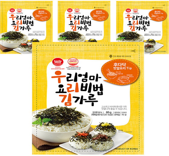 바다모아 우리엄마 요리비법 김가루, 60g, 4개