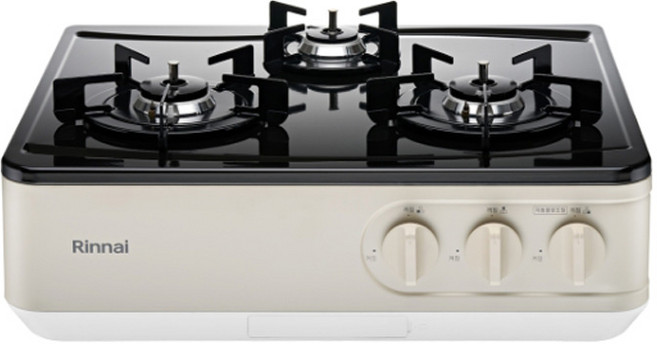 린나이 스탠드전용 AA 가스레인지 3구 자가설치, INFQ3020B, LNG