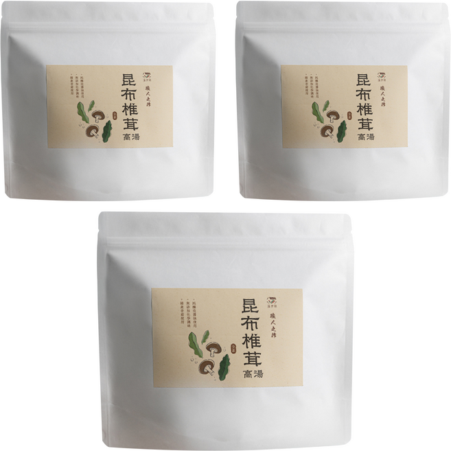 藻作坊 昆布椎茸高湯包 12包, 168g, 3袋