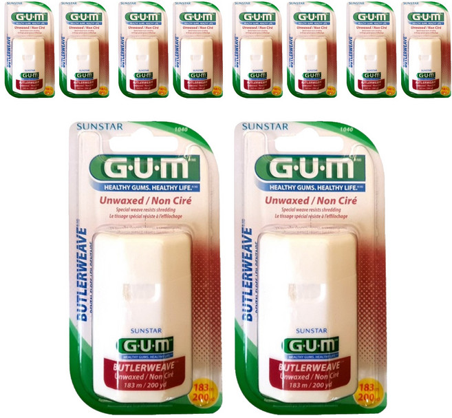 검 위브 언왁스 치실 1040, 10개, 1개입