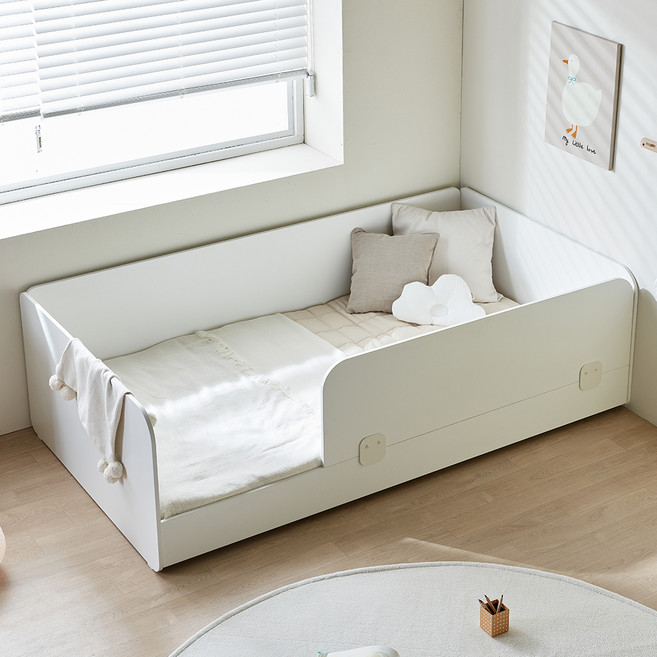 웰퍼니쳐 봄봄 저상형 침대 안전가드 1400 방문설치, 화이트