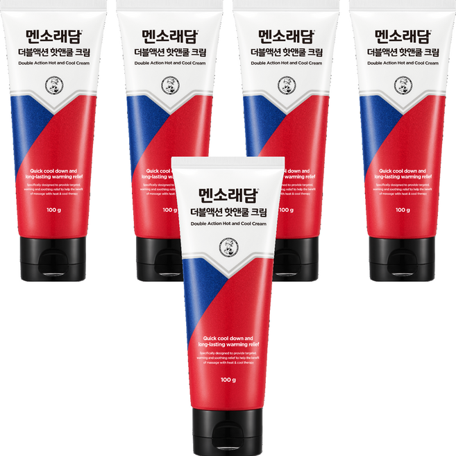 멘소래담 더블액션 핫앤쿨 크림, 100g, 5개