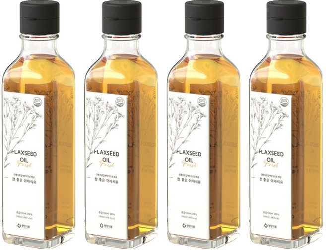 청양식품 참 좋은 아마씨유, 180ml, 4개