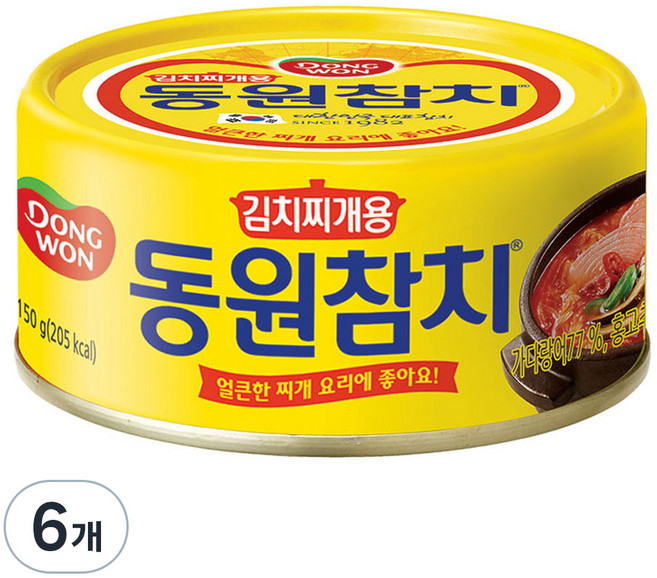 동원 참치 김치찌개용, 150g, 6개