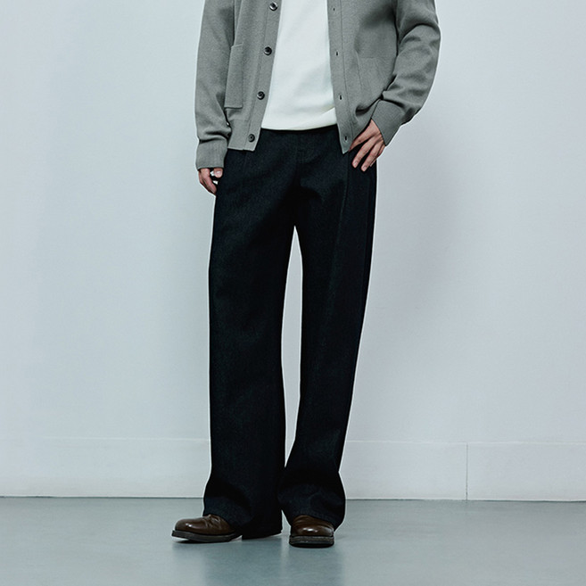 마인드브릿지 남성용 와이드 원턱로우 데님팬츠 MZDP2151