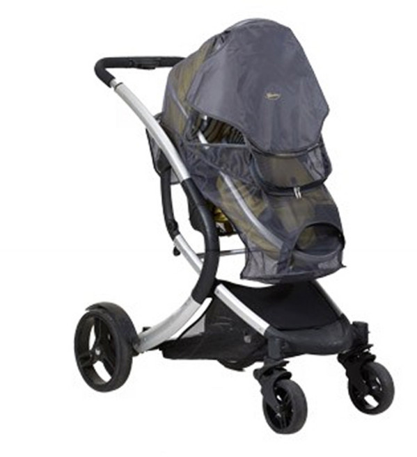 맘네스트 유모차 스마트 모기장커버&매쉬커버 M/S Type (절충형 디럭스형 호환), 그레이, 1개