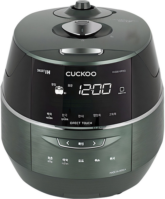 쿠쿠 IH 전기압력 밥솥 6인용, CRP-FHS0610FMG, 메탈릭그린