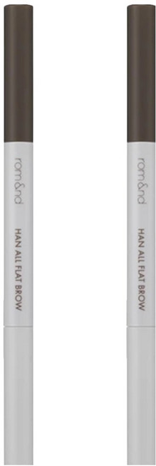 rom&nd 台灣公司貨 根纖扁頭眉筆 0.17g, W1 Gentle Brown, 2件