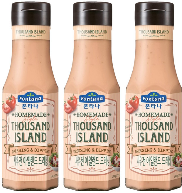 폰타나 사우전 아일랜드 드레싱, 250g, 3개