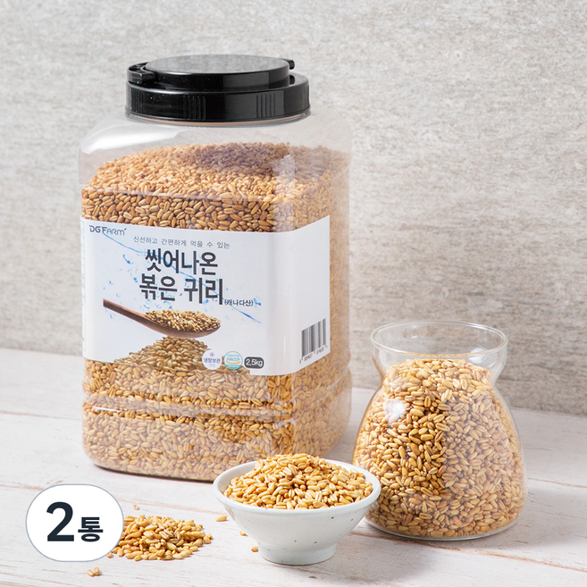 대구농산 씻어나온 볶은귀리, 2.5kg, 2통