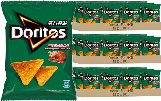 Doritos 多力多滋 川味花椒雞口味玉米片, 102g, 36包